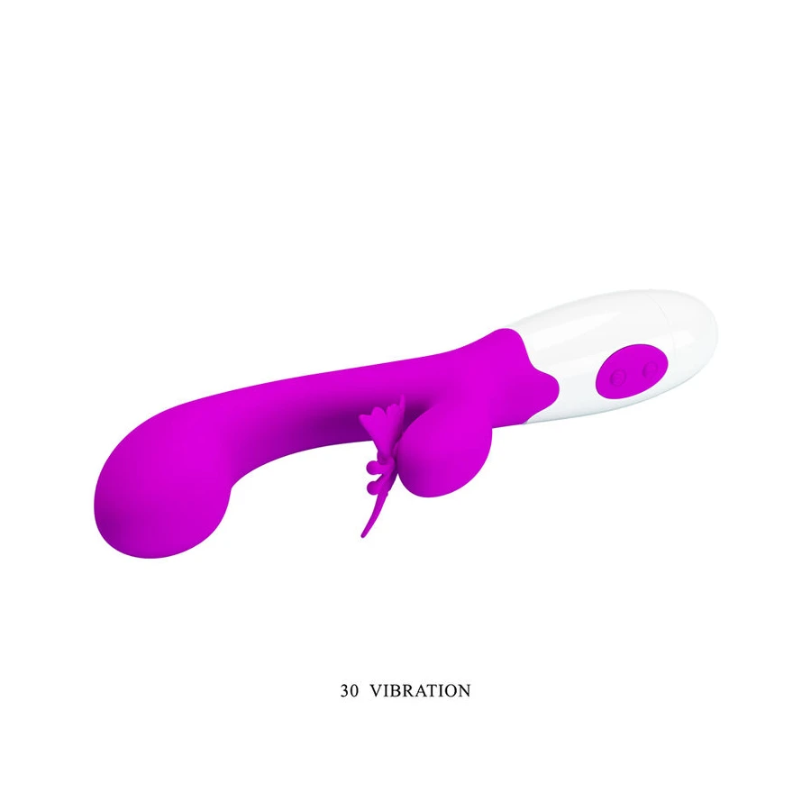 PRETTY LOVE - VIBRATORE A CONIGLIO BUTTERFLY KISS 30 FUNZIONI VIOLA